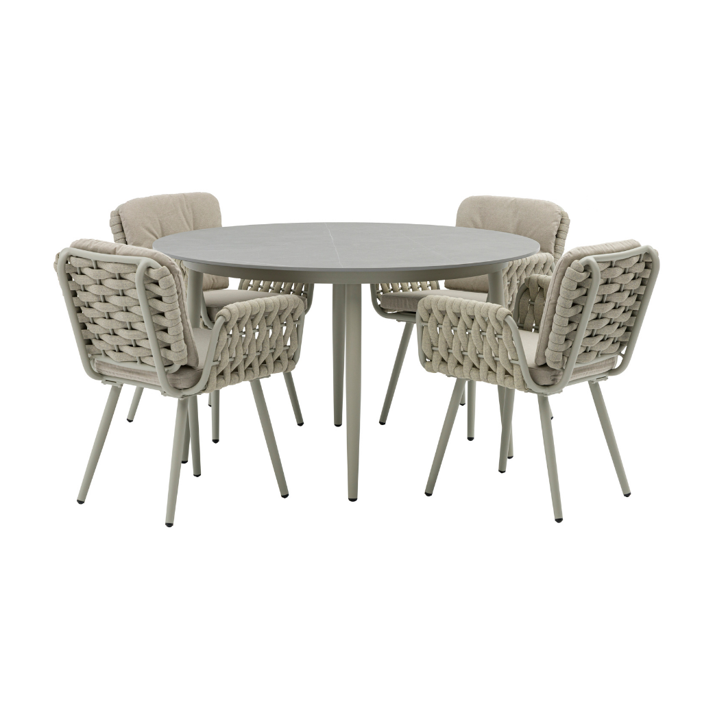 Ease up Diningset 4-zits Stockholm Zand