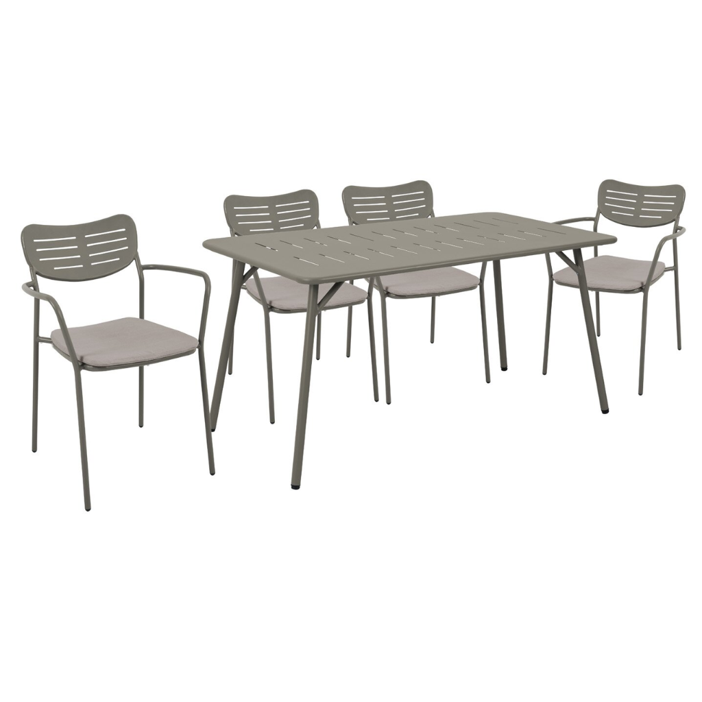 Ease up Diningset 4-zits Charlie Taupe