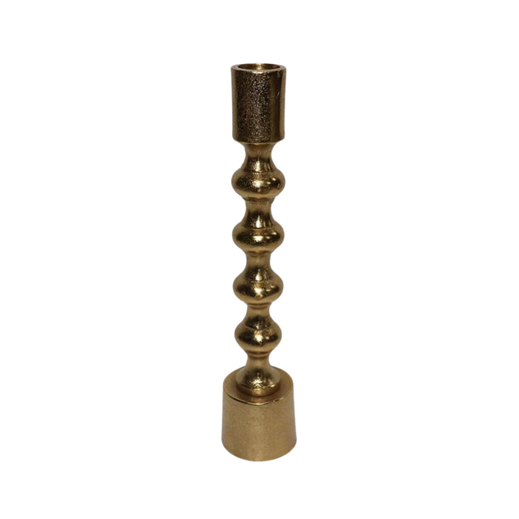 Kandelaar bubbles large goud 5 x 5 x 24 cm