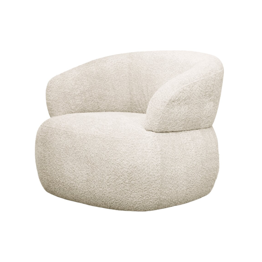 24Seven Draaifauteuil Positano Zand 82.5 x 78.5 x 72.5 cm