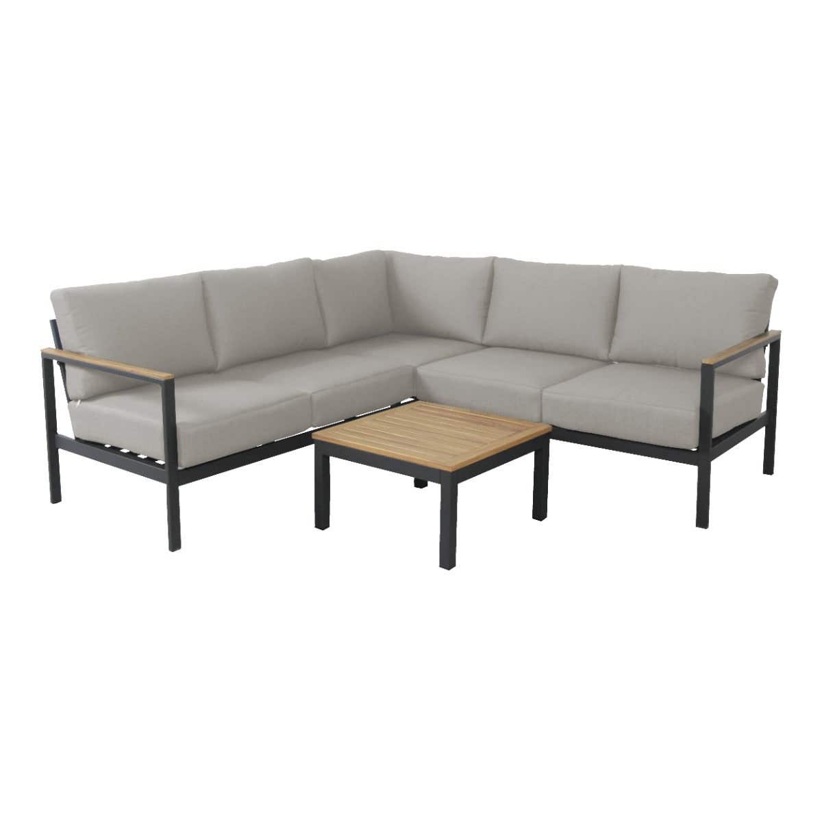 Ease up Loungeset 5-zits Fiji Zwart
