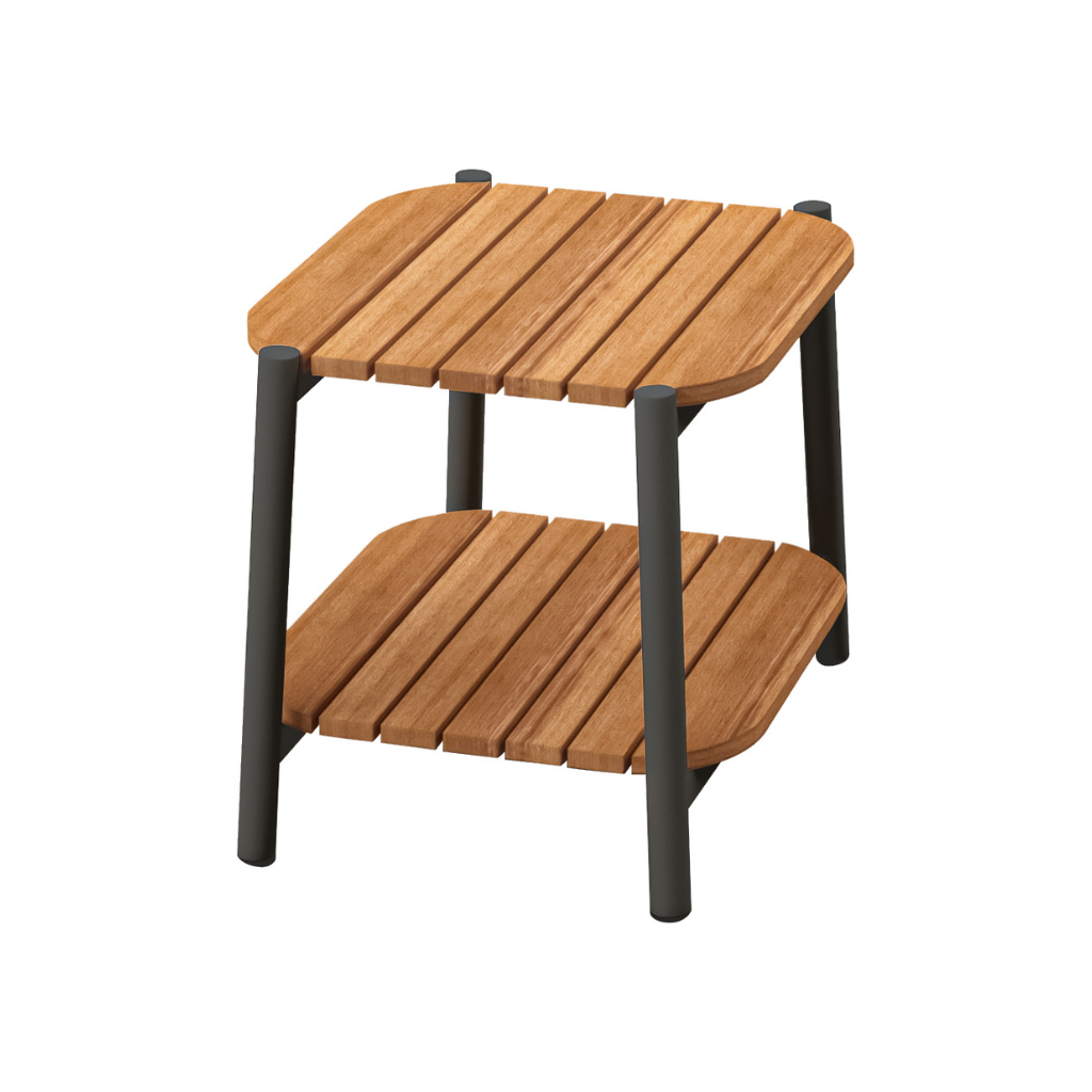 Royal Seasons Las Palmas sidetable 2-laags teak 44 x 52 x 41 cm