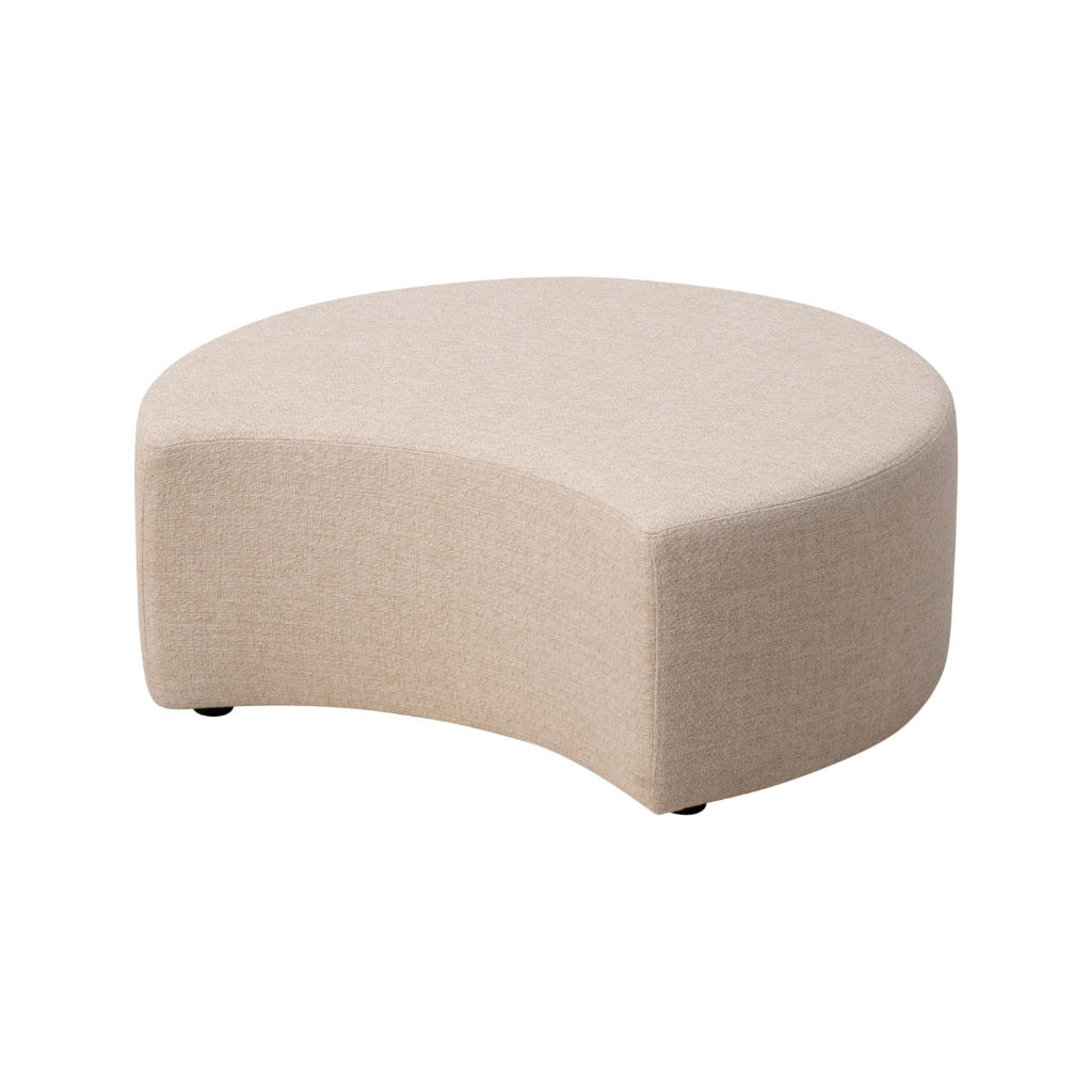 Royal Seasons Siësta poof halve maan beige 87 cm