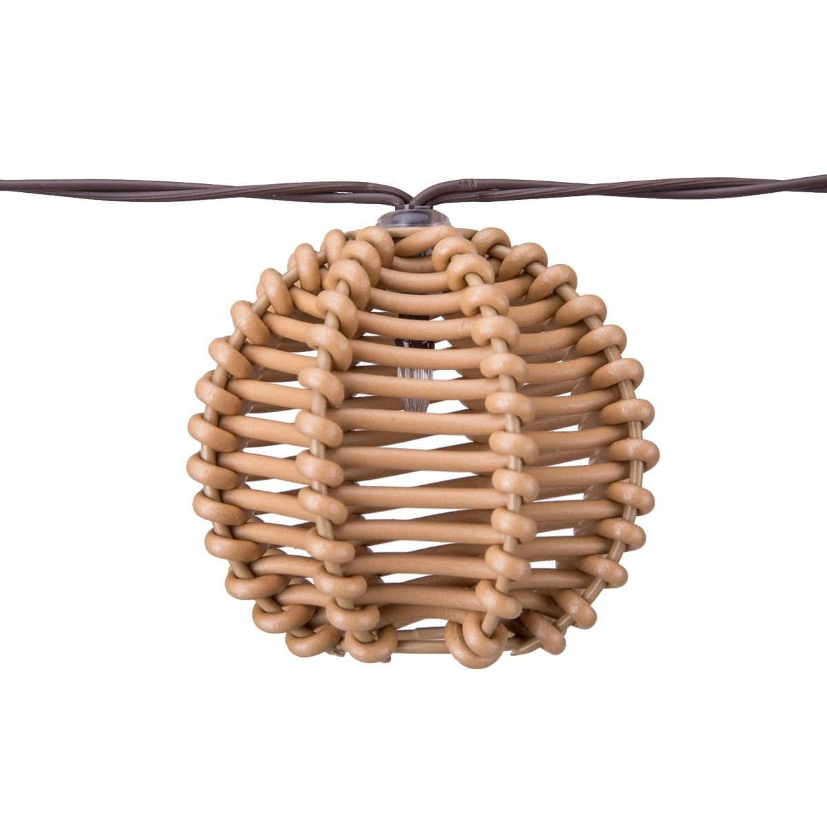 Solar lichtsnoer naturel 10 lampjes 7 cm