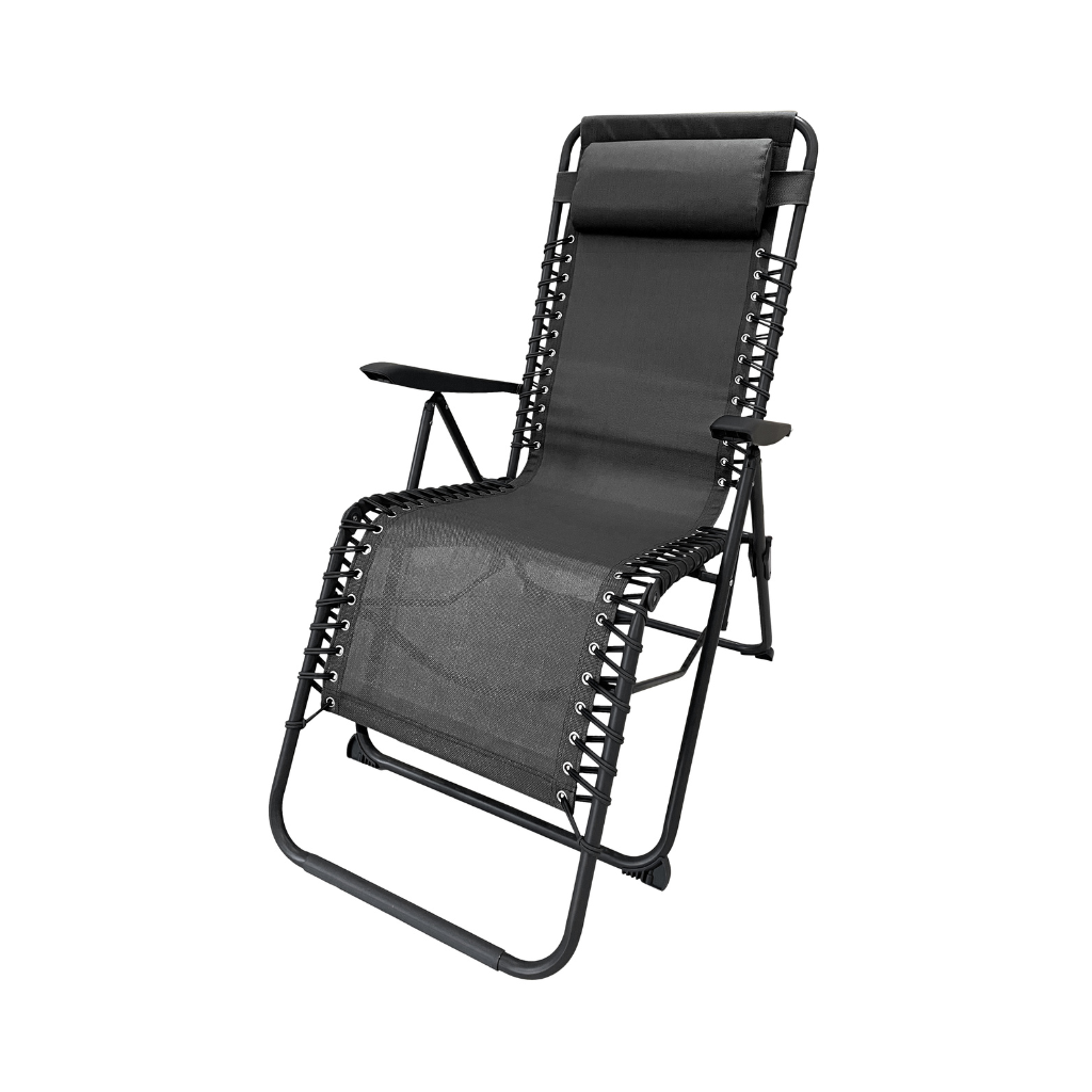 Ease up Vestelbare Tuinstoel Hardy Zwart 64 x 74/112 cm