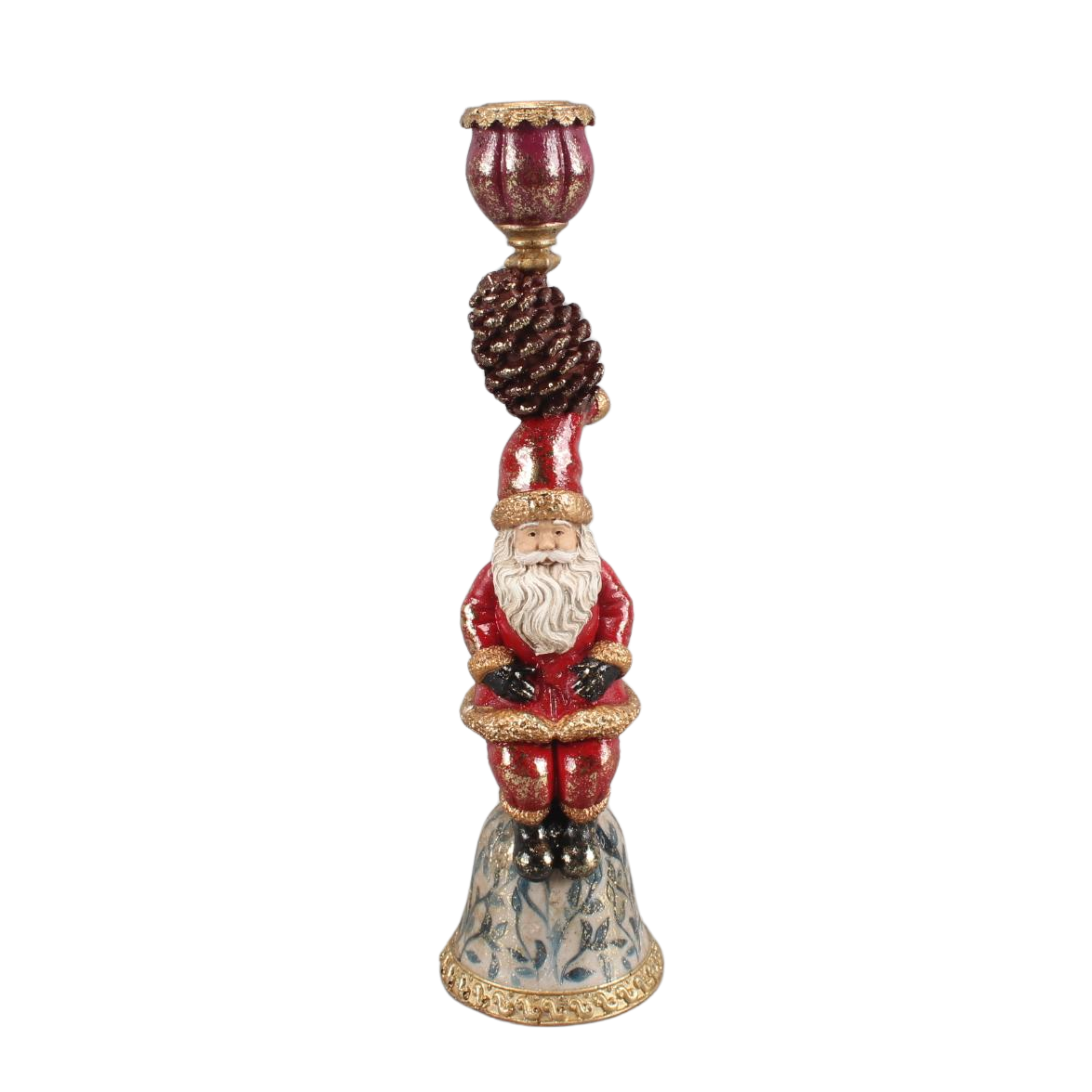 Kandelaar kerstman 30 cm