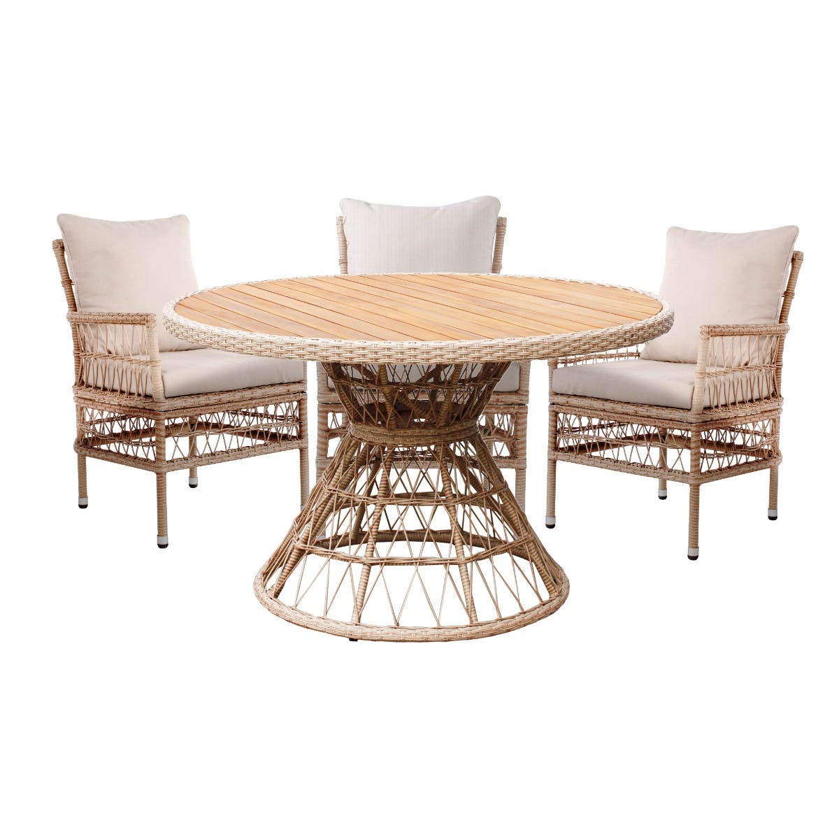 Royal Seasons Diningset 4-zits Mauritius Naturel