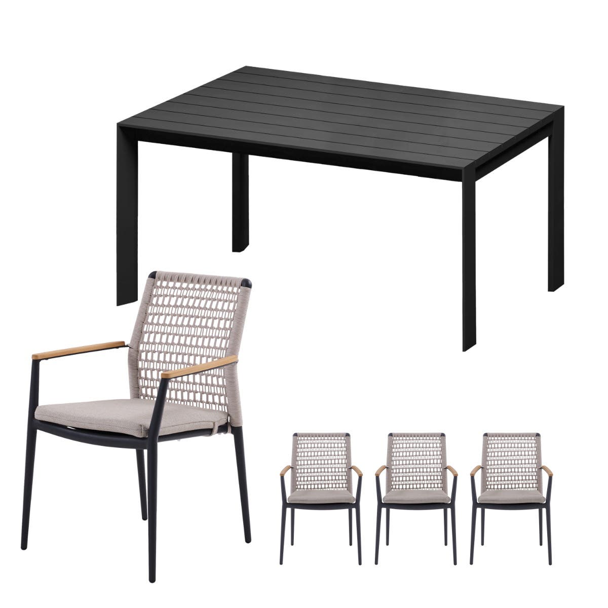 Royal Seasons Portland dining set hoog 4 personen