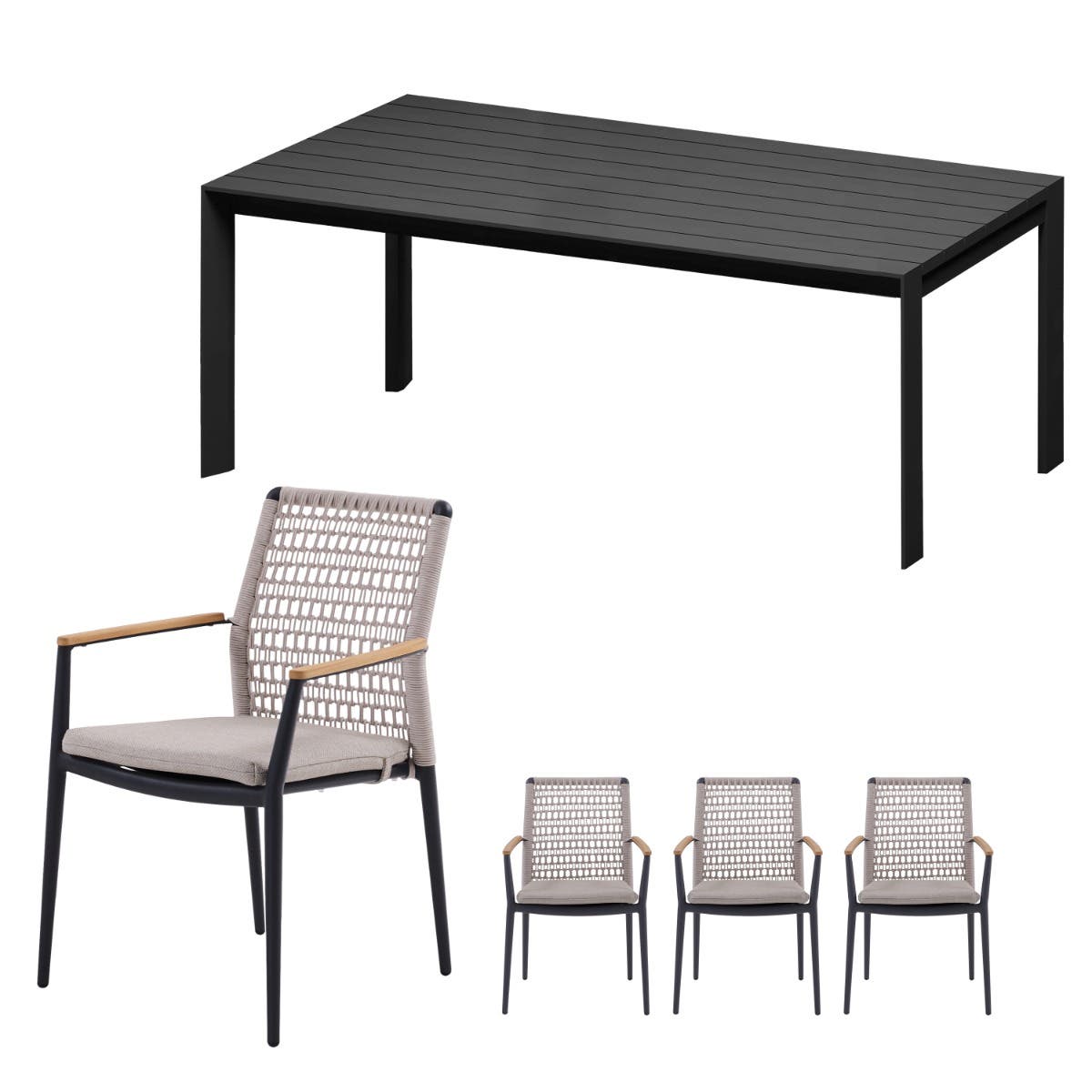 Royal Seasons Portland dining set laag 6 personen