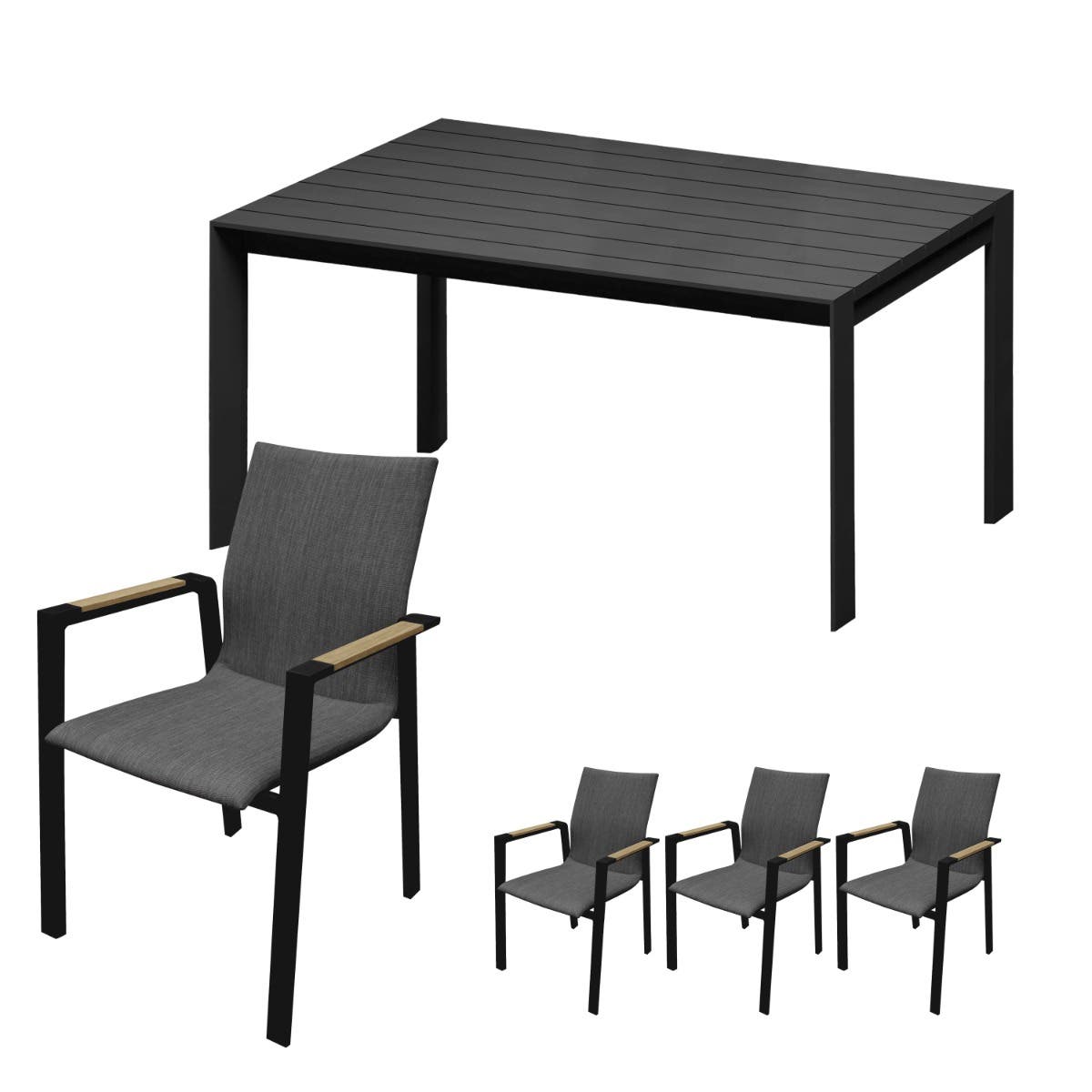 Royal Seasons Detroit dining set 4 personen