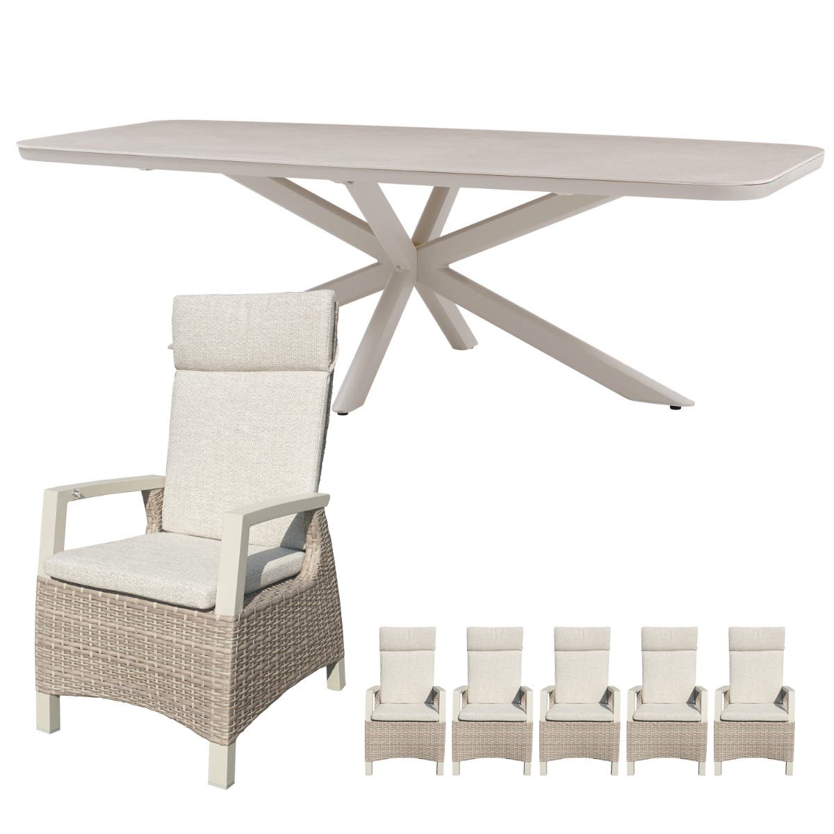 Royal Seasons Athene dining set 6 personen