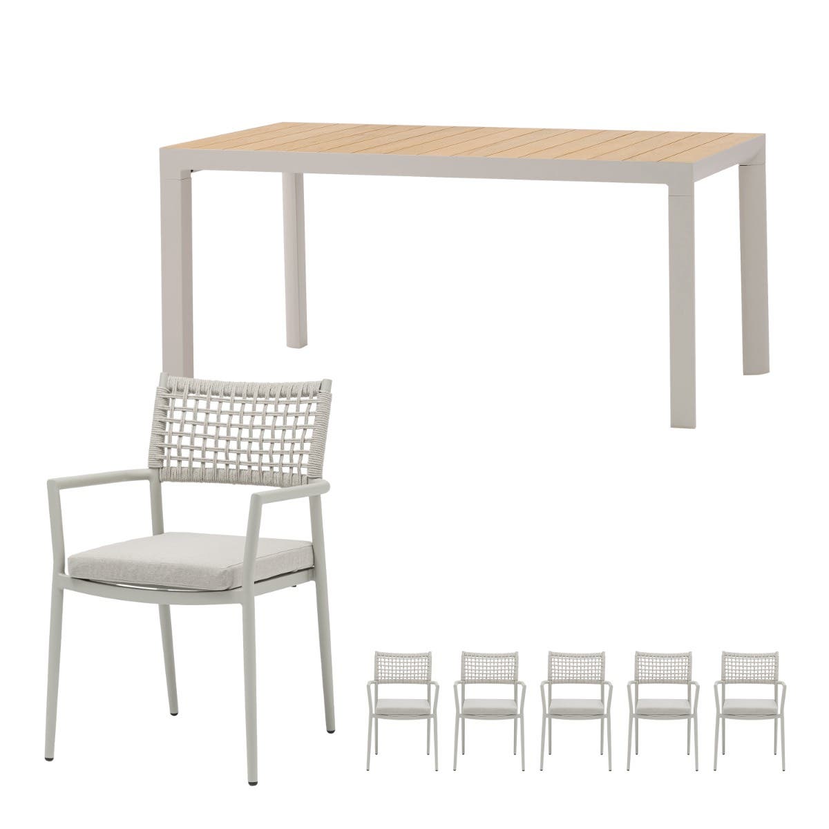 Royal Seasons Liv dining set zand 4 personen
