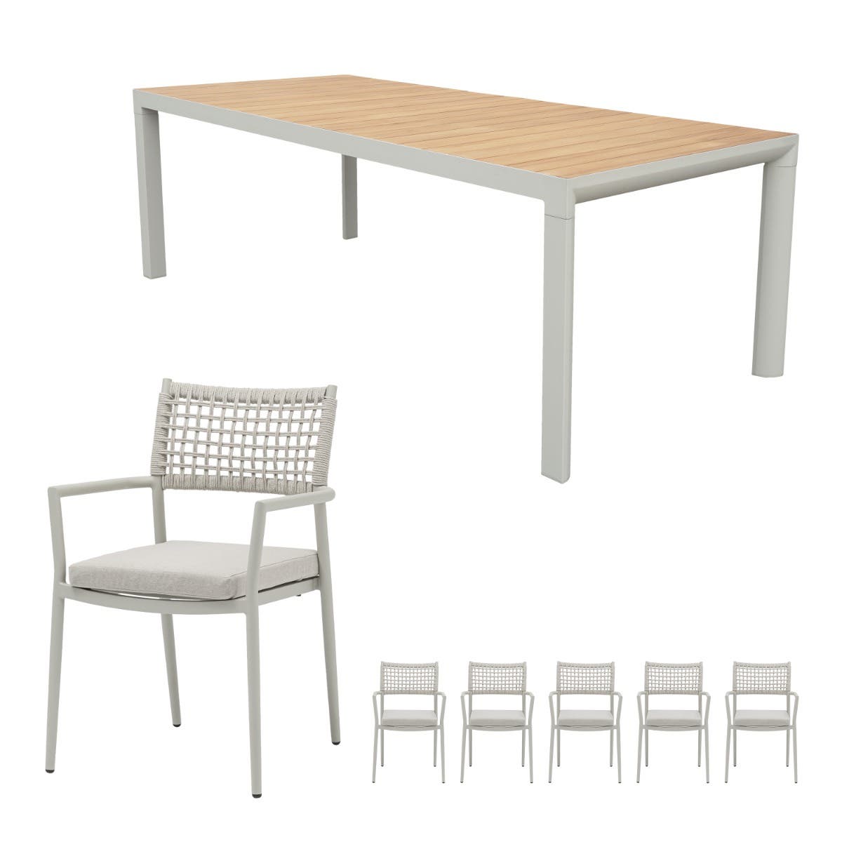 Royal Seasons Liv dining set zand 6 personen