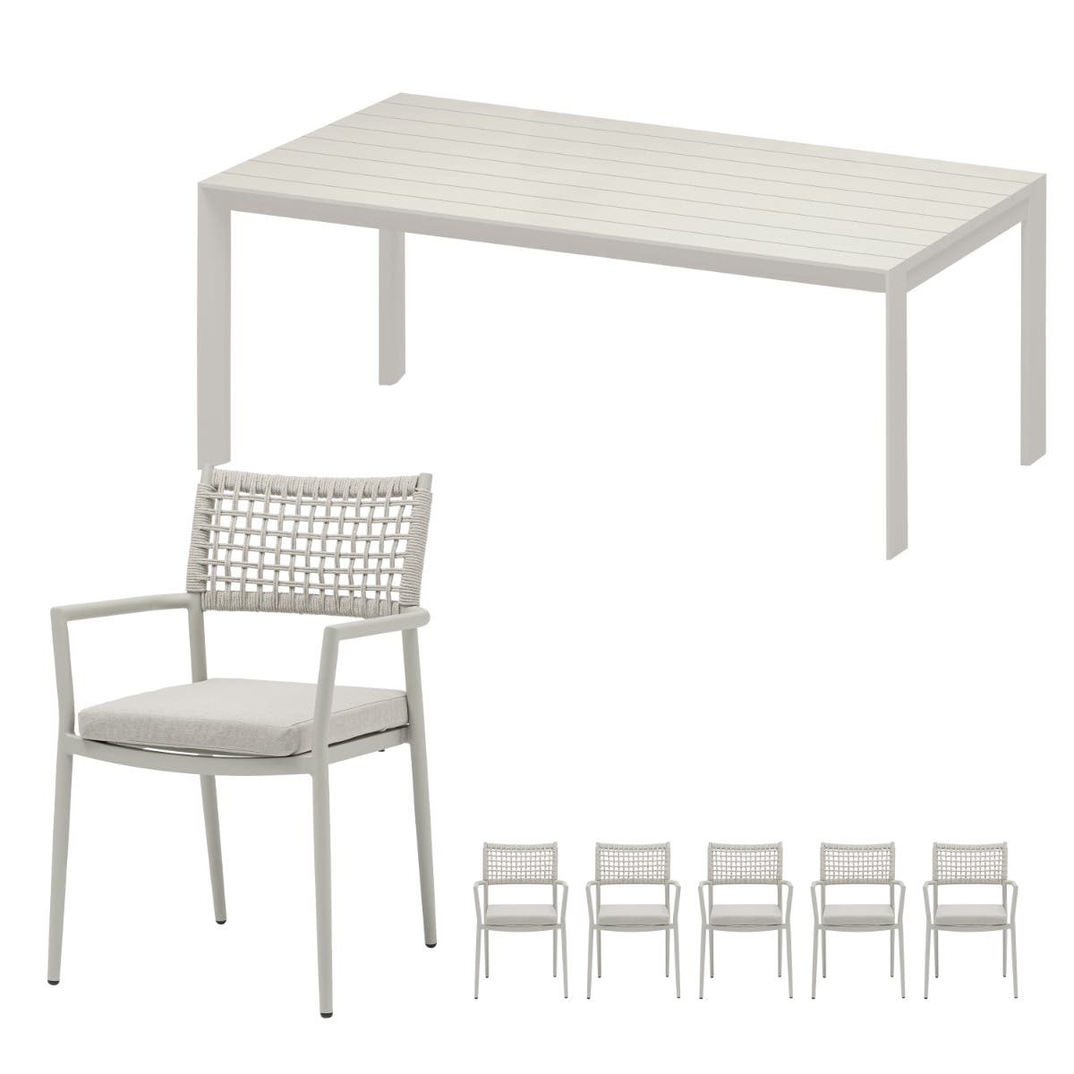 Ease up Diningset 6-zits Liv Zand