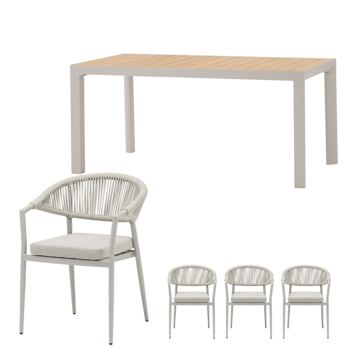 Royal Seasons Diningset 4-zits Bo Zand
