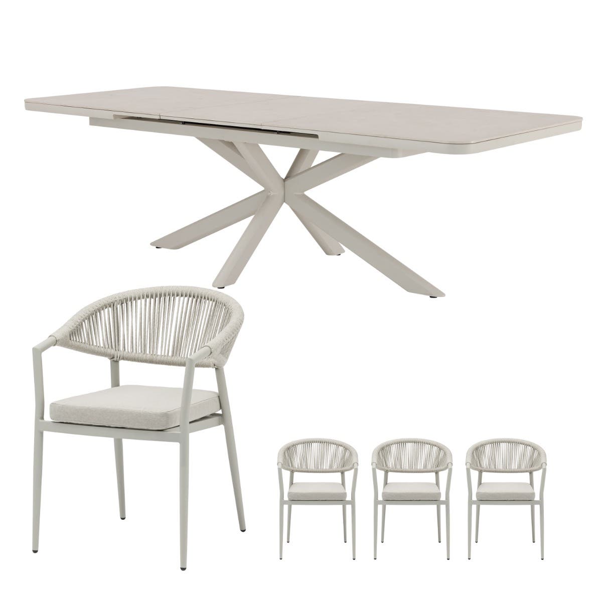 Royal Seasons Uitschuifbare Diningset 8-zits Bo Zand