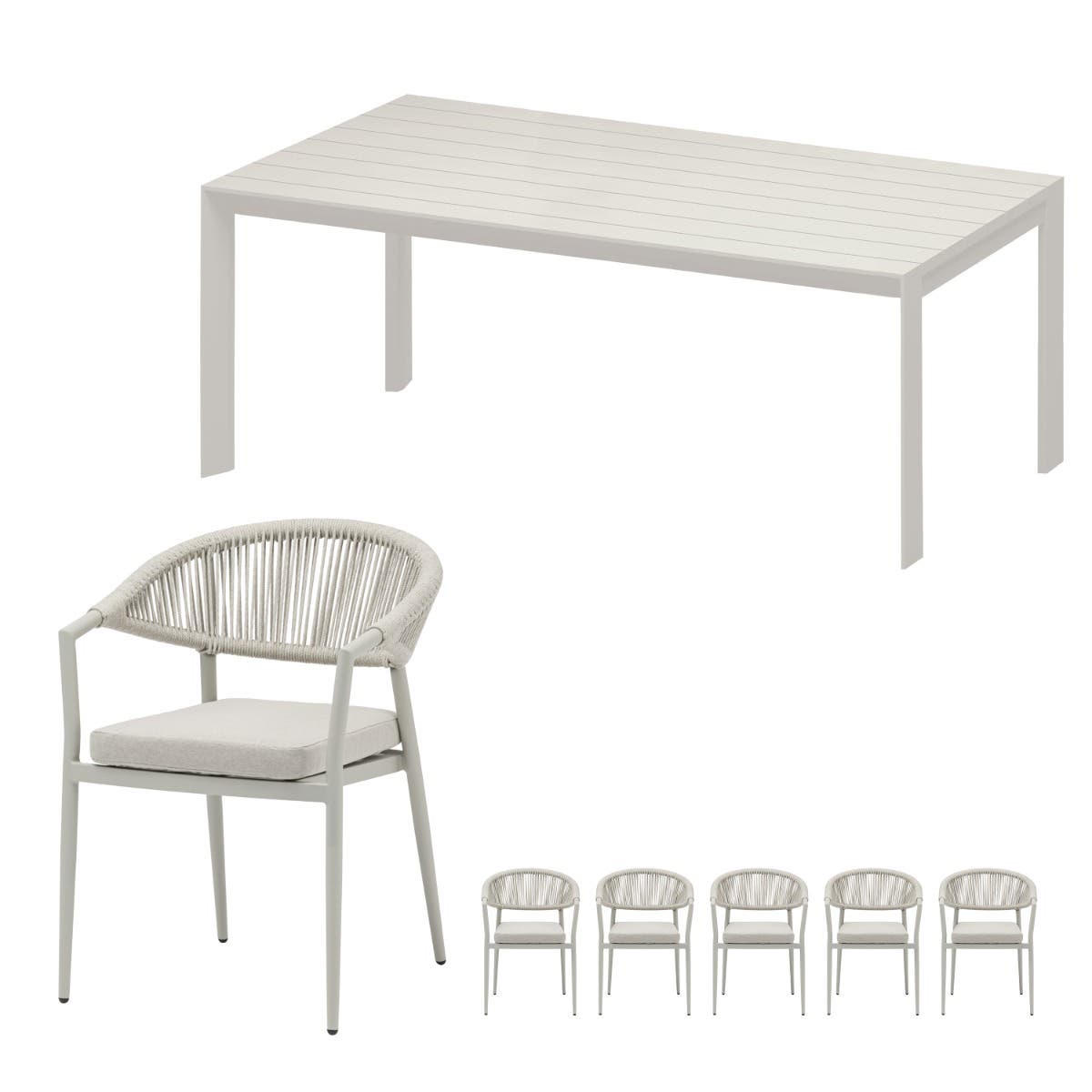 Ease up Diningset 6-zits Bo Zand