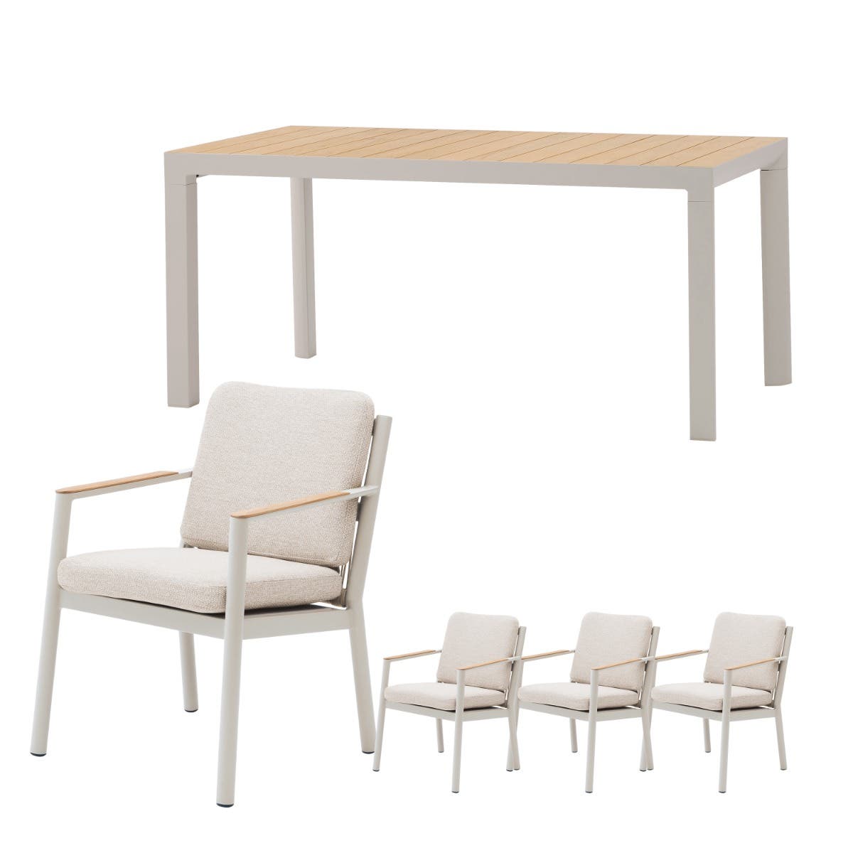 Royal Seasons Diningset 4-zits Las Palmas Zand