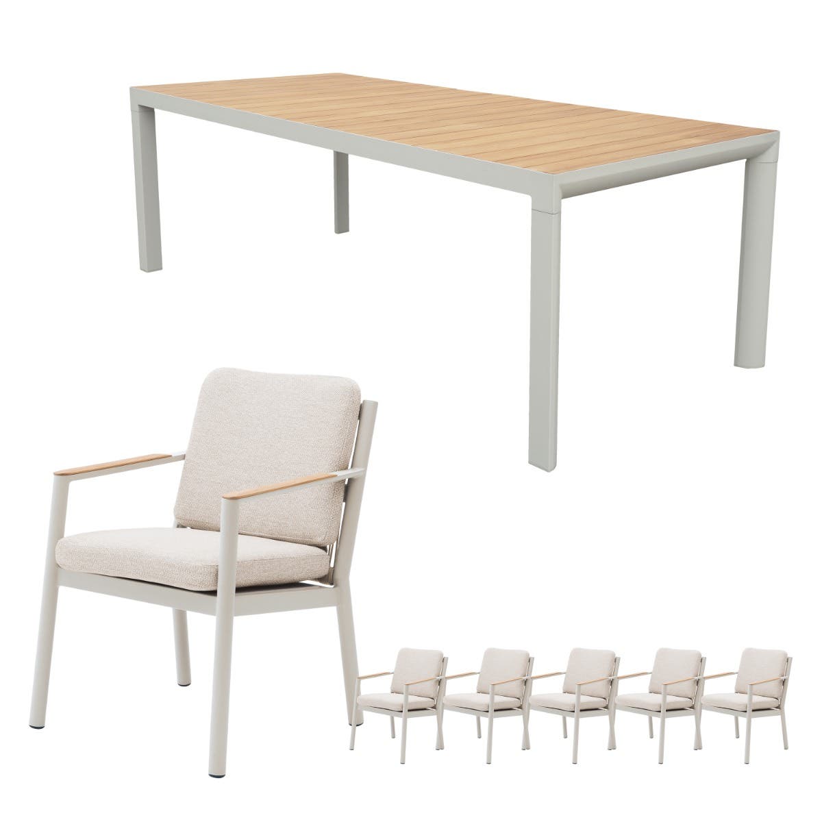 Royal Seasons Diningset 6-zits Las Palmas Zand