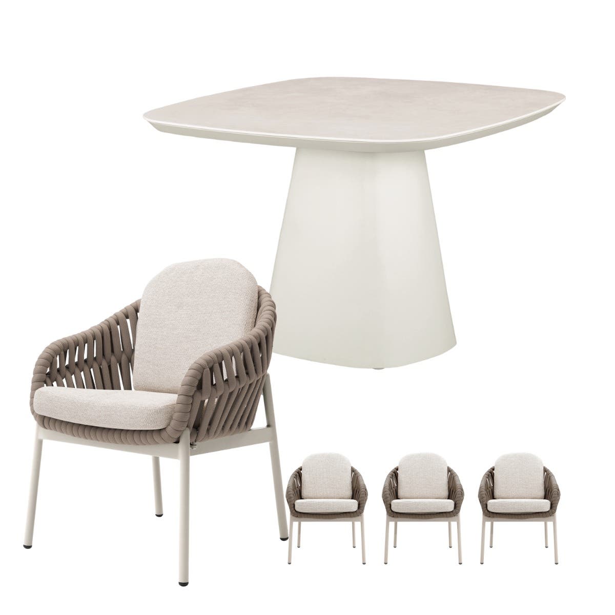 Royal Seasons Doha dining set 4 personen