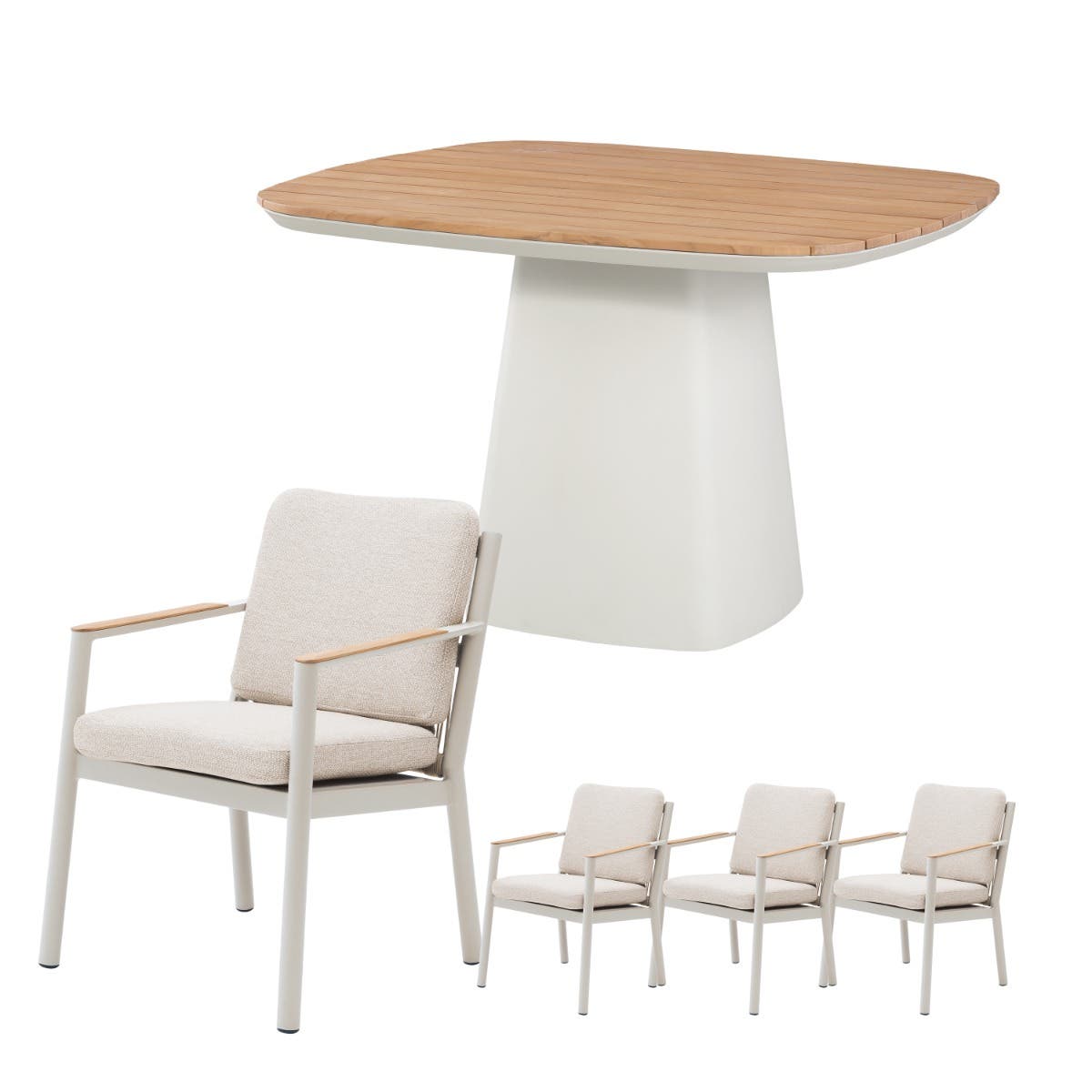 Royal Seasons Diningset 4-zits Las Palmas Zand