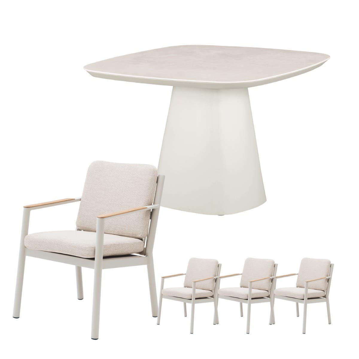 Royal Seasons Diningset 4-zits Las Palmas Zand