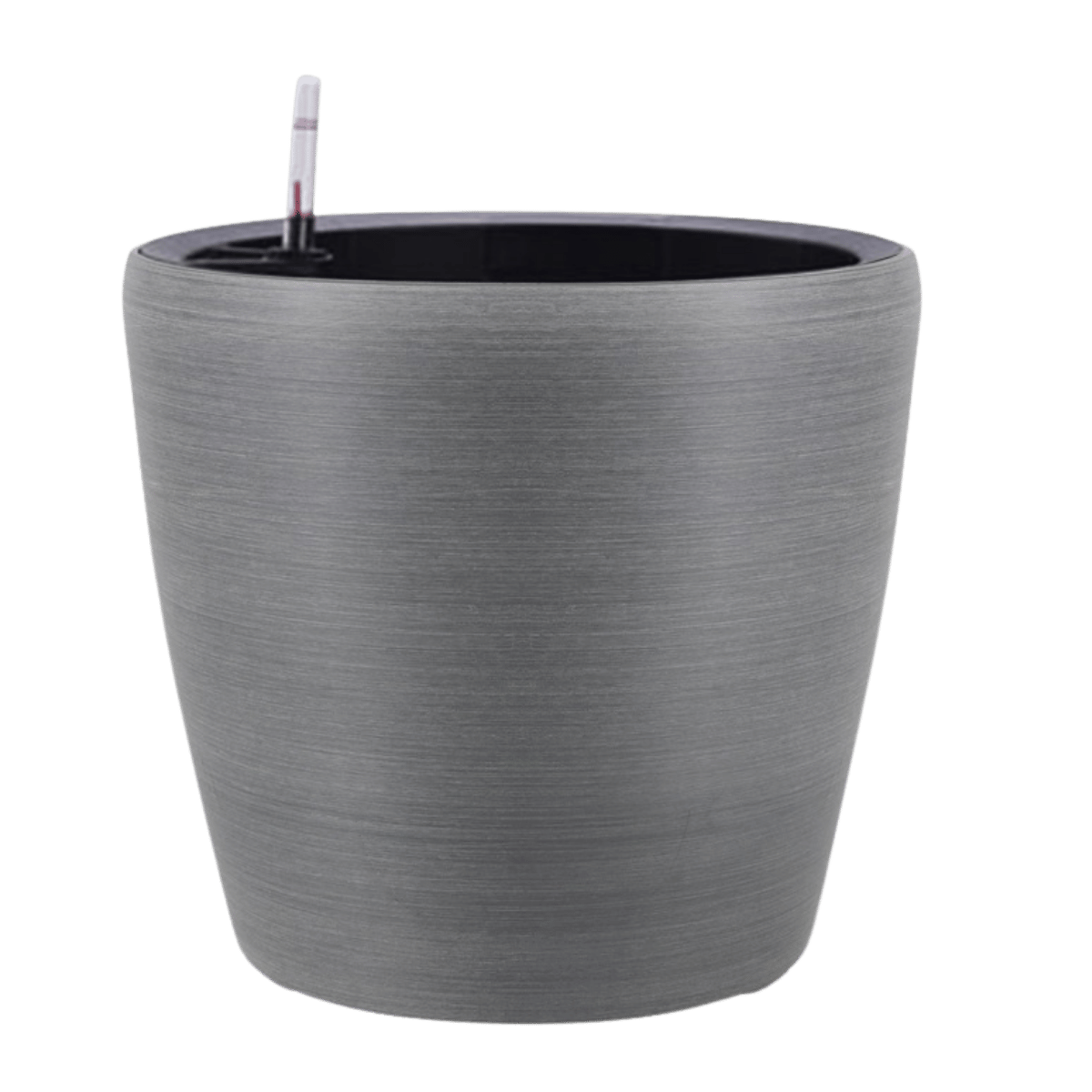 De Bosrand Pot Kunststof met Wielen Brushed Grey 32 x 31 cm