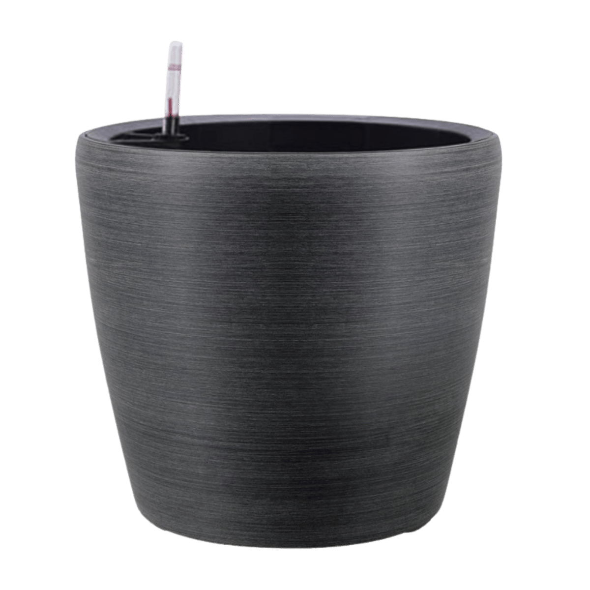 De Bosrand Pot Kunststof met Wielen Brushed Black 32 x 31 cm