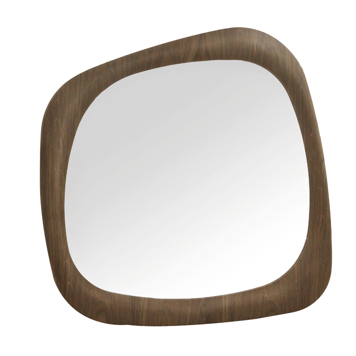 24Seven Wandspiegel Scandi Walnut 90 x 90 x 4.5 cm