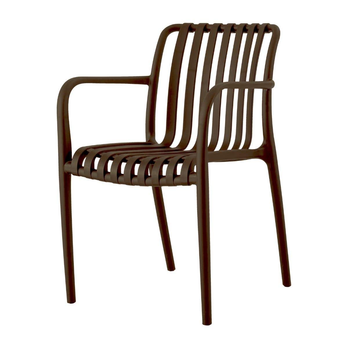 Ease Up Tuinstoel Kunststof Levi Espresso 55 x 59 x 81 cm