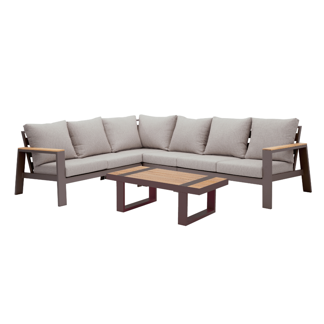 Royal Seasons Hoek-loungeset 6-zits Laos Espresso