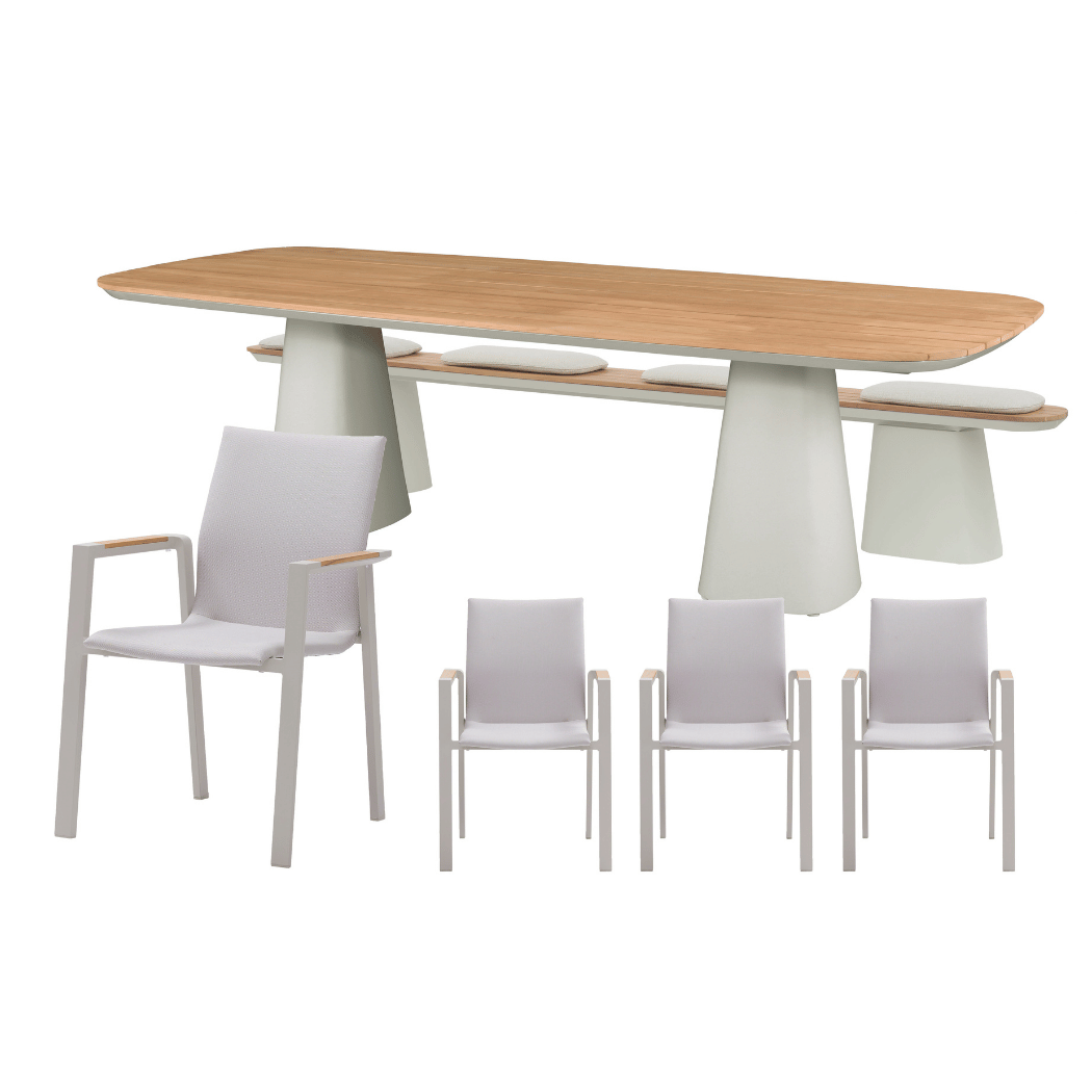 Royal Seasons Stoel-bank Diningset 8-zits Solare Zand
