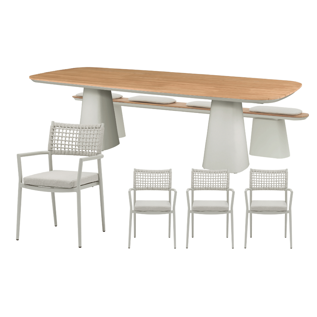 Royal Seasons Stoel-bank Diningset 4-zits Liv Zand