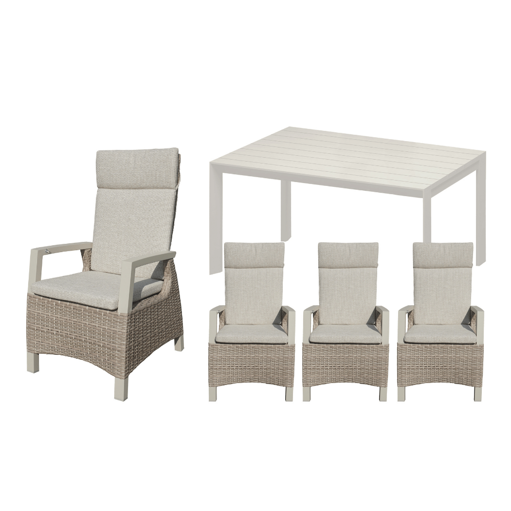 Royal Seasons Diningset 4-zits Athene Zand