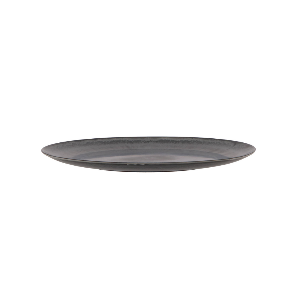 Melamine Grey Plate Round 33 cm