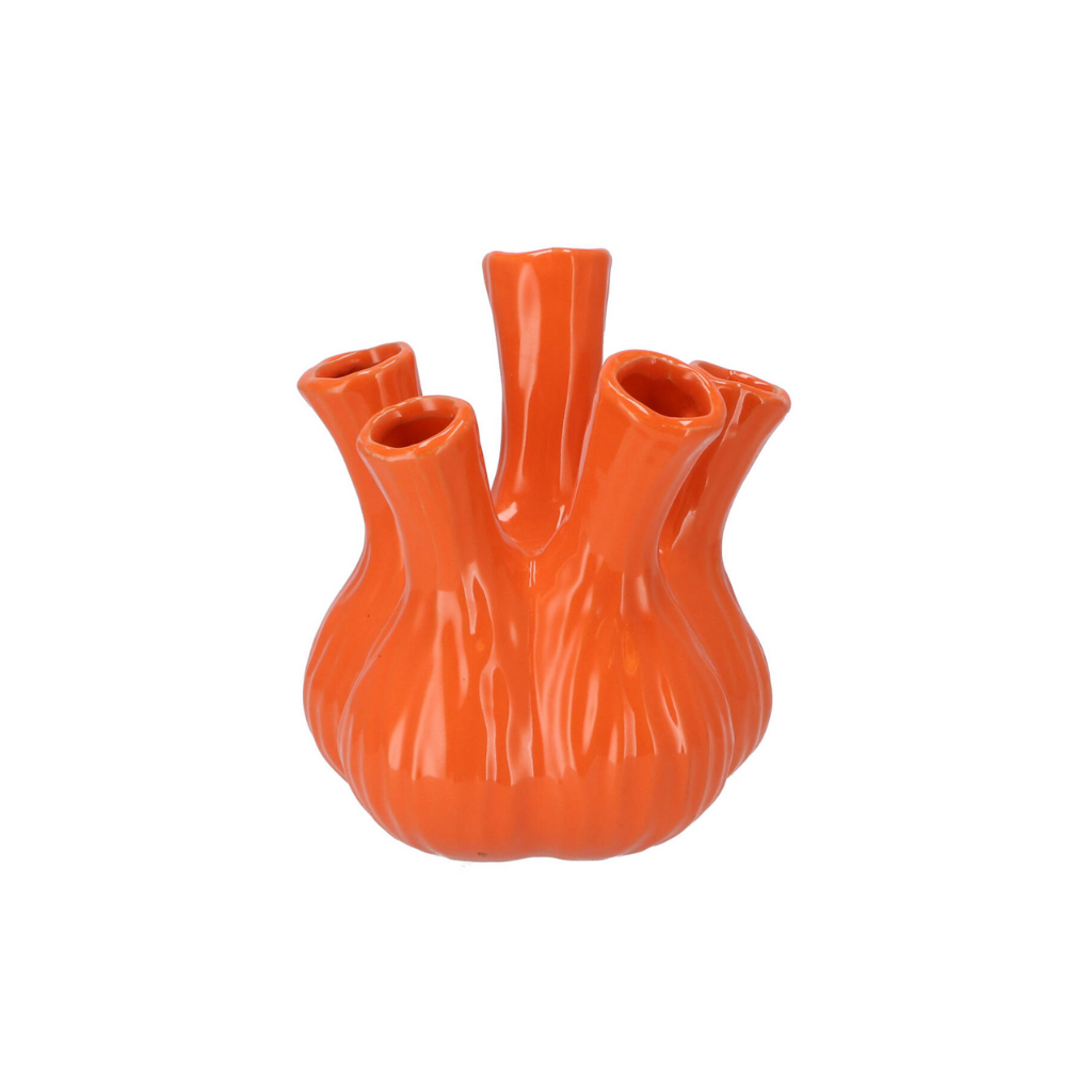 Aglio Shiny Orange Vase 35 cm