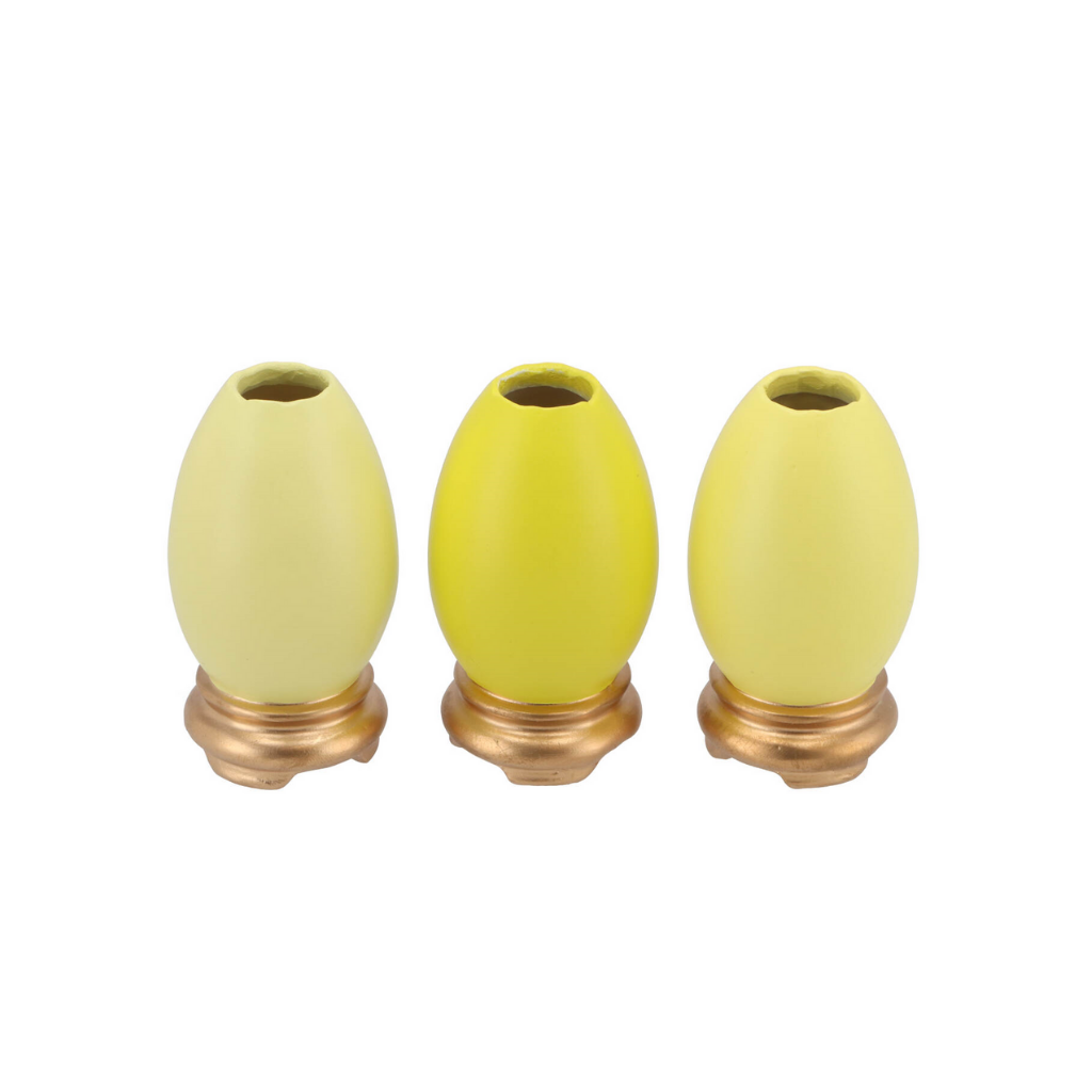 Easter Eggcited Vase Yellow 12 cm
