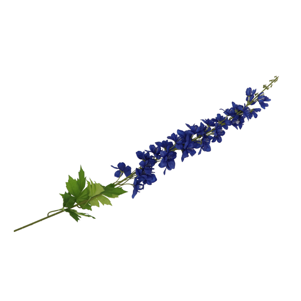 Kunstbloem Zijde Delphinium Tak Blauw 115cm