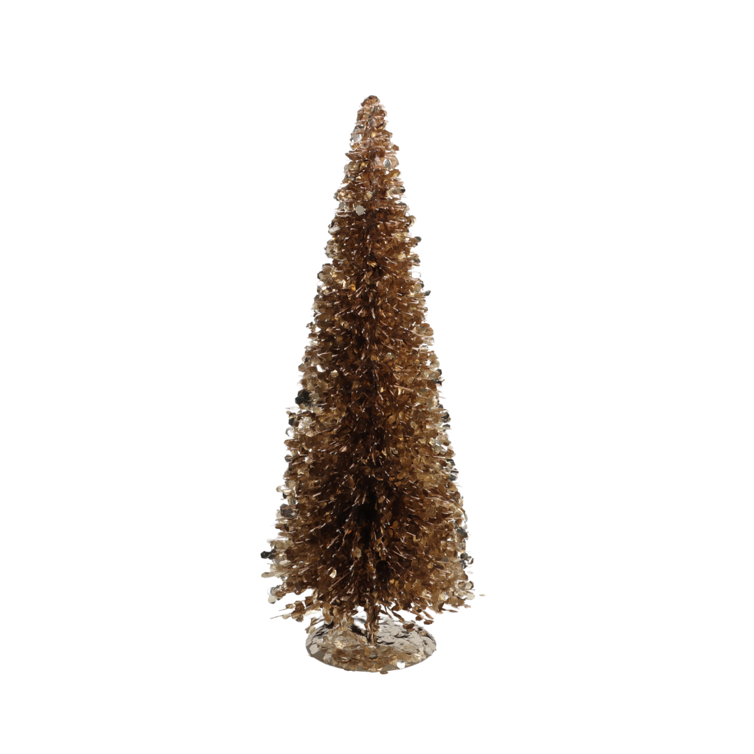 Kerstboom sparkle champagne pailletten 15 x 40