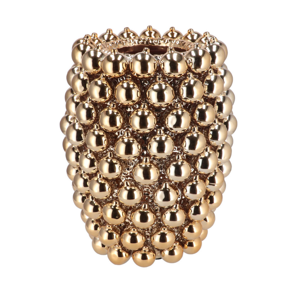 Vaas Kerstballen Goud 27 x 33