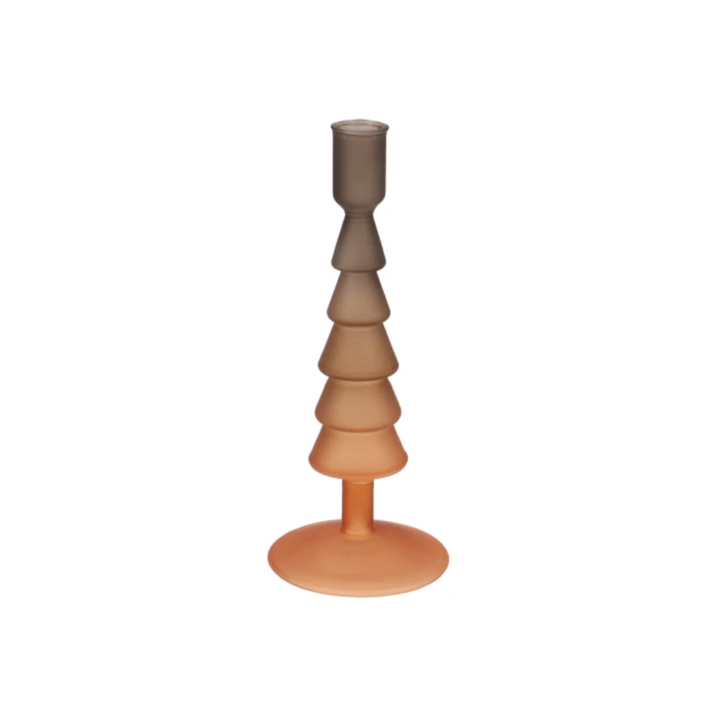 Theelichthouder Nova dennenboom bruin 9 x 22