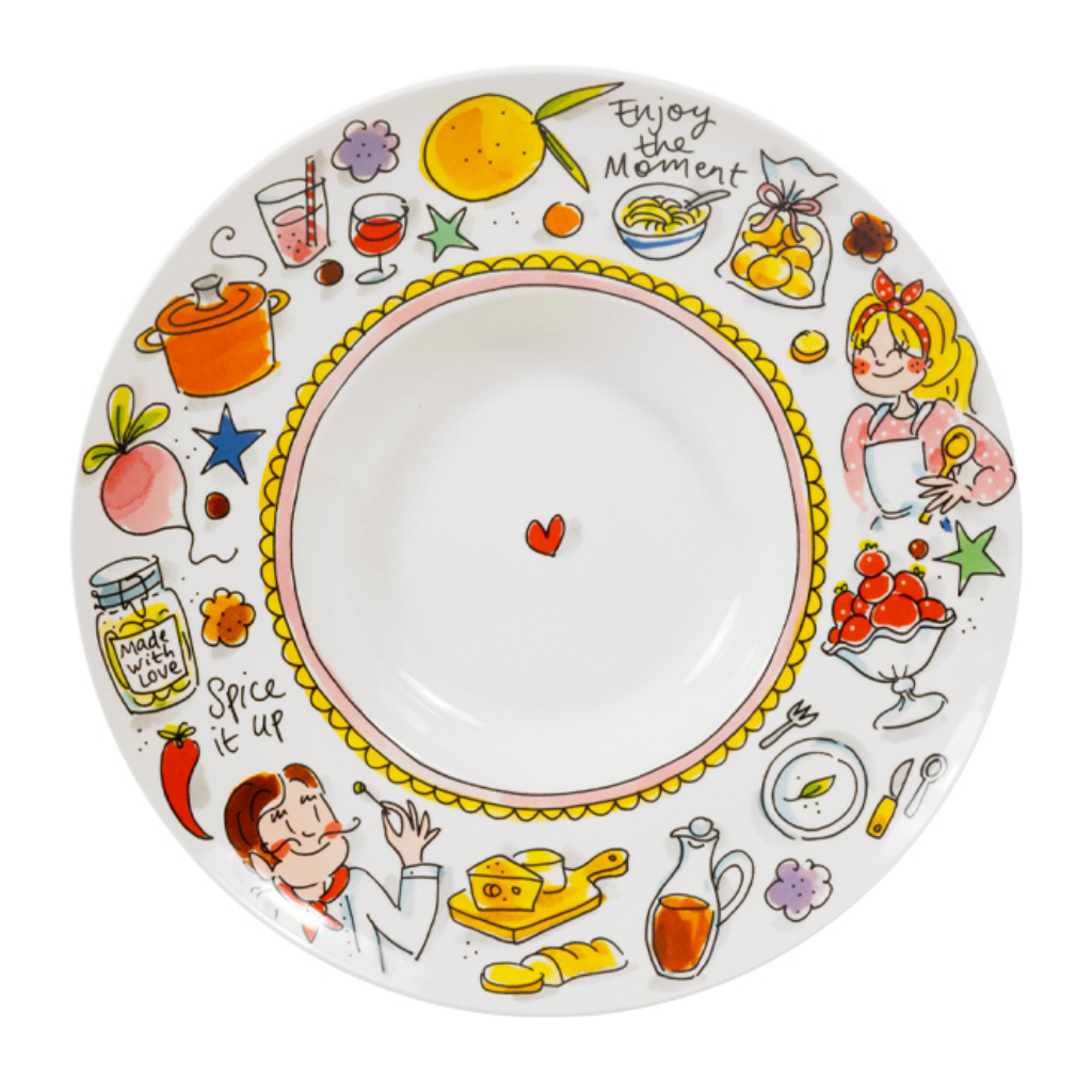 Blond Amsterdam Bord Pasta Even Bijkletsen 23 cm