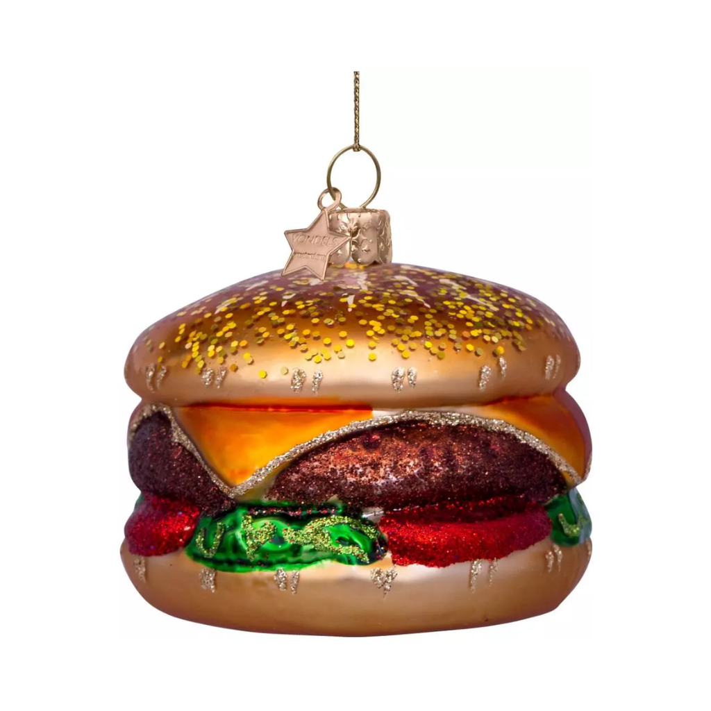 Vondels Kersthanger hamburger 6 cm