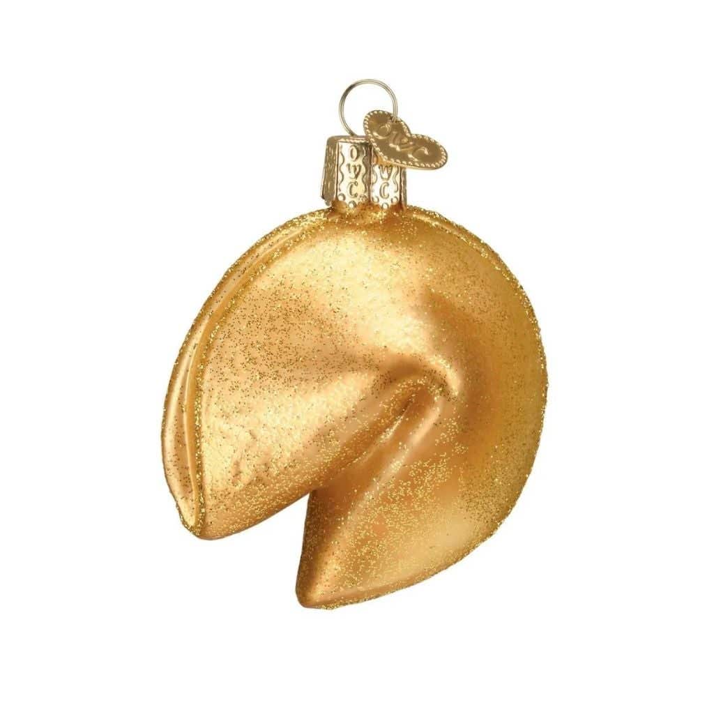 Vondels Kersthanger fortune cookie goud 6 cm