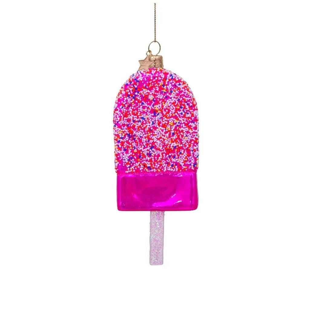 Vondels Kersthanger ijslolly disco dip 14 cm