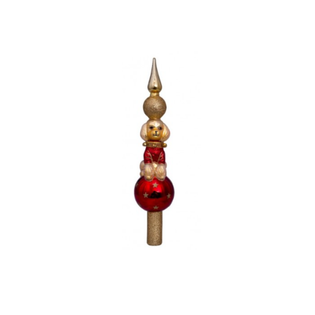 Vondels Piek Poedel rood/ goud 26 cm