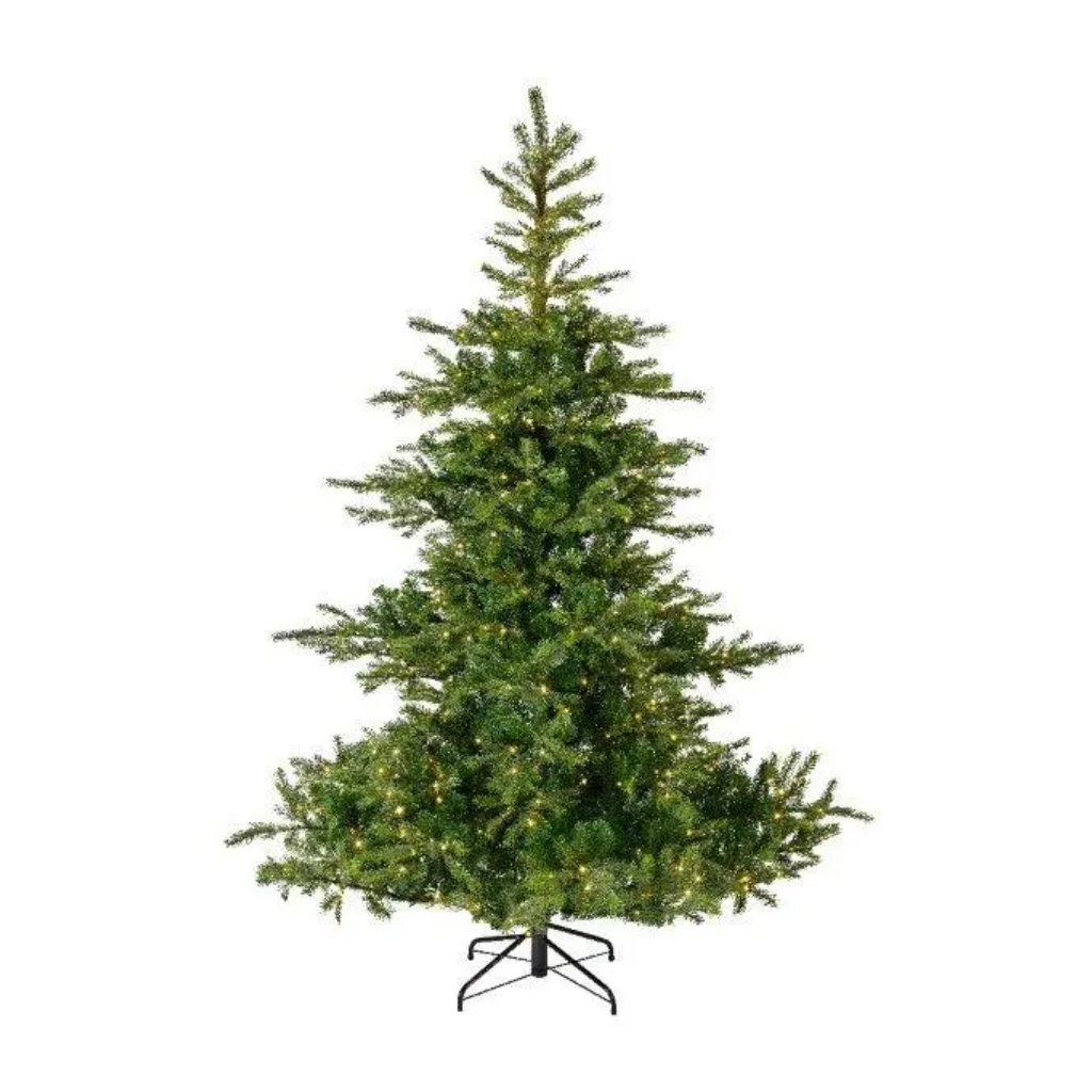 Everlands kunstkerstboom Grandis fir groen met verlichting 240 x 162 cm