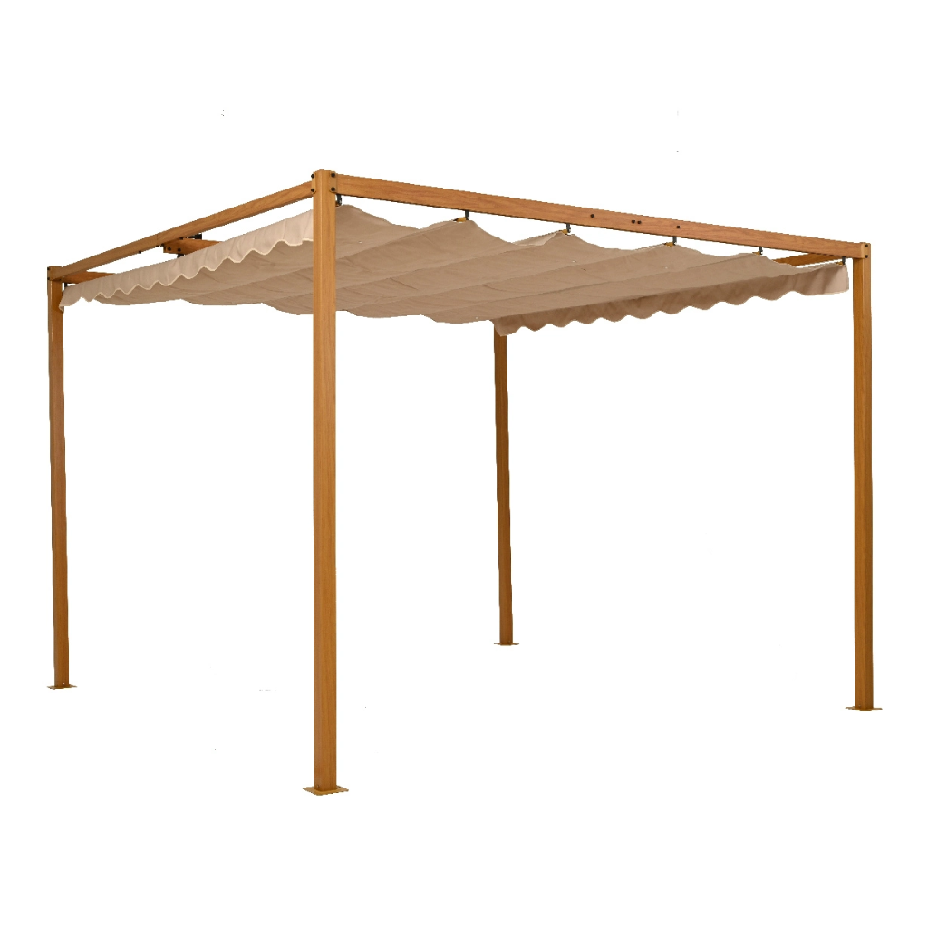 Outdoor Living Pergola aluminium bruin 3 x 3 m