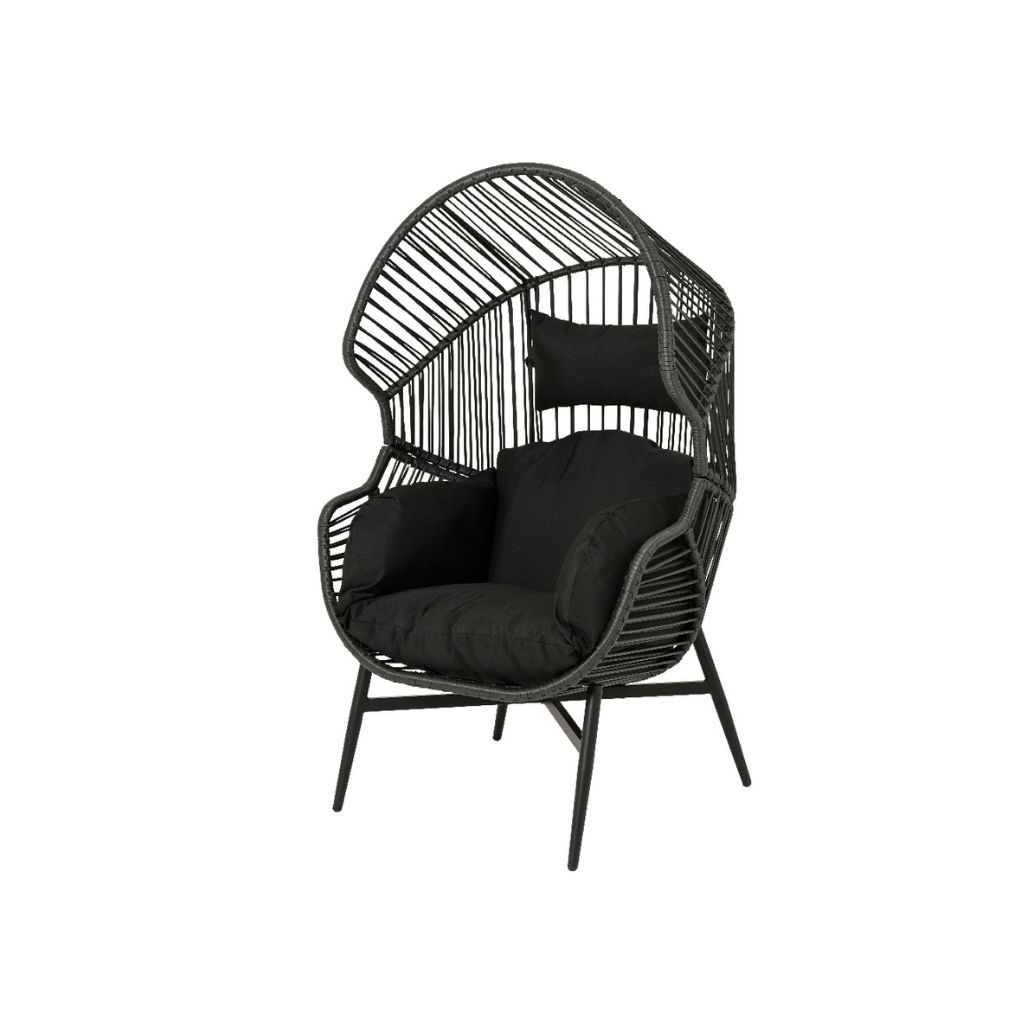 Decoris Hangstoel Fermo Zwart 86 x 78 x 144 cm