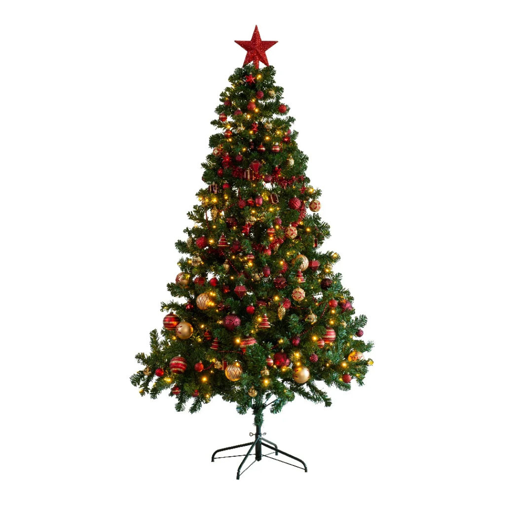 Everlands Kunstkerstboom Imperial Groen-Goud 180 cm ø 117